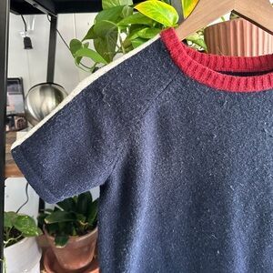 Abercrombie & Fitch Blue and Red Crewneck Sweater